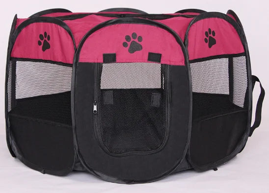 Outdoor Accessories Supplies Electrical Animal Fencing Playpen with Mesh Design and Paw Print Accents