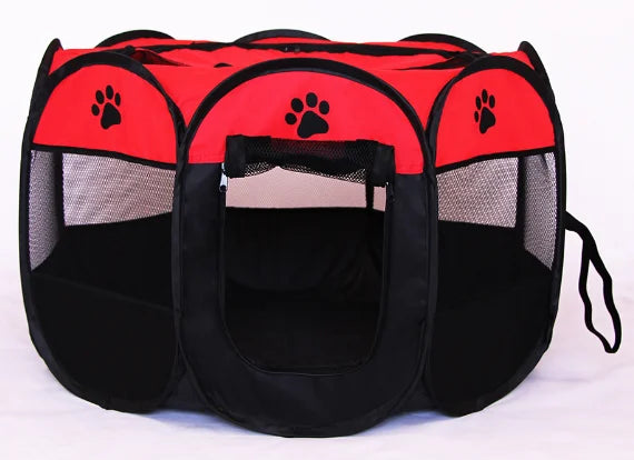 Outdoor Accessories Supplies Electrical Animal Fencing Playpen with Mesh Design and Paw Print Accents