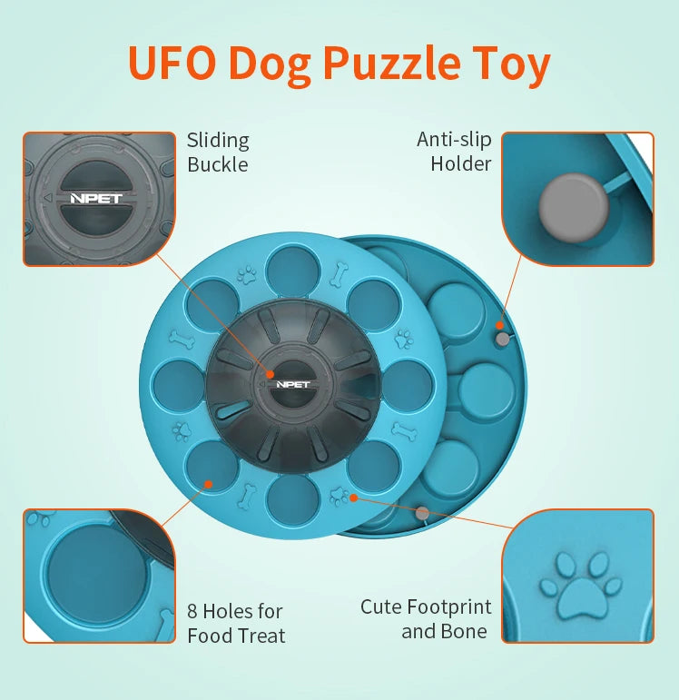 New Leakage Food Toy for Dogs - Slow Feeder IQ Training Toy, Suitable for Small, Medium, and Large Dogs, Blue Design
