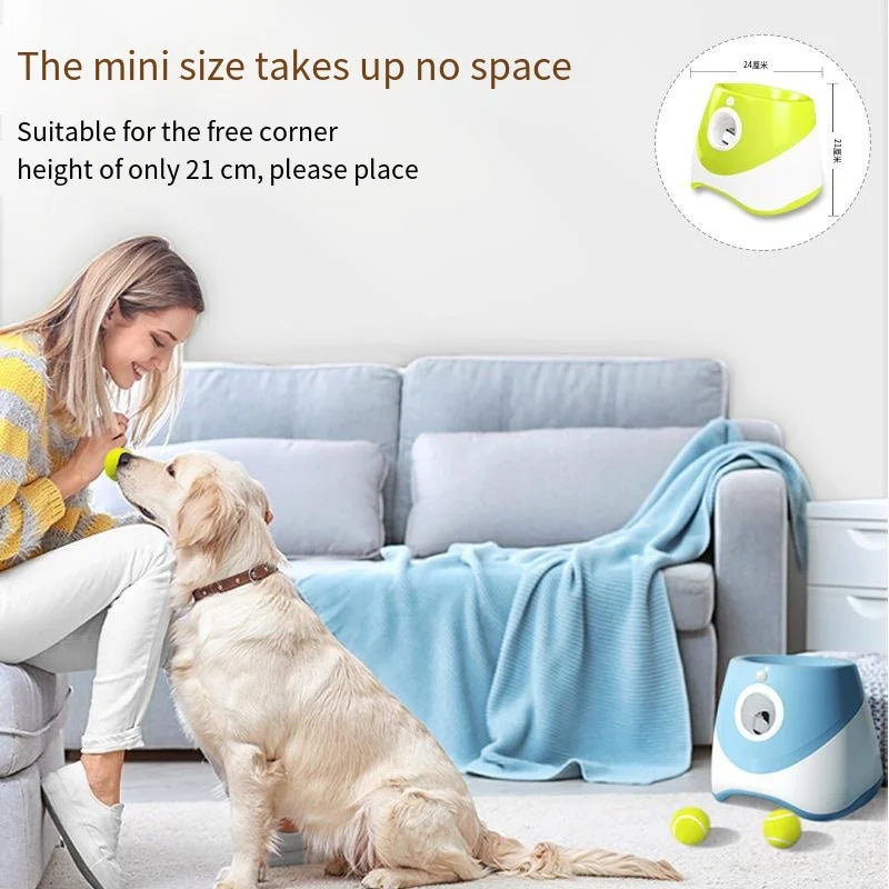 2025 New Automatic Dog Training Toy Throwing Tennis Ball Launcher Machine with Motion Sensor, Easy to Carry, and Control Panel for Dog Training