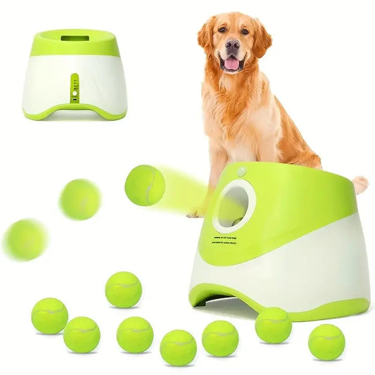 2025 New Automatic Dog Training Toy Throwing Tennis Ball Launcher Machine with Motion Sensor, Easy to Carry, and Control Panel for Dog Training