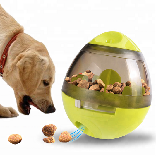 New Dog Activity Interactive Toy Dog Treat Dispenser - Green Design with Clear Window, Fun for Dogs and Their Owners